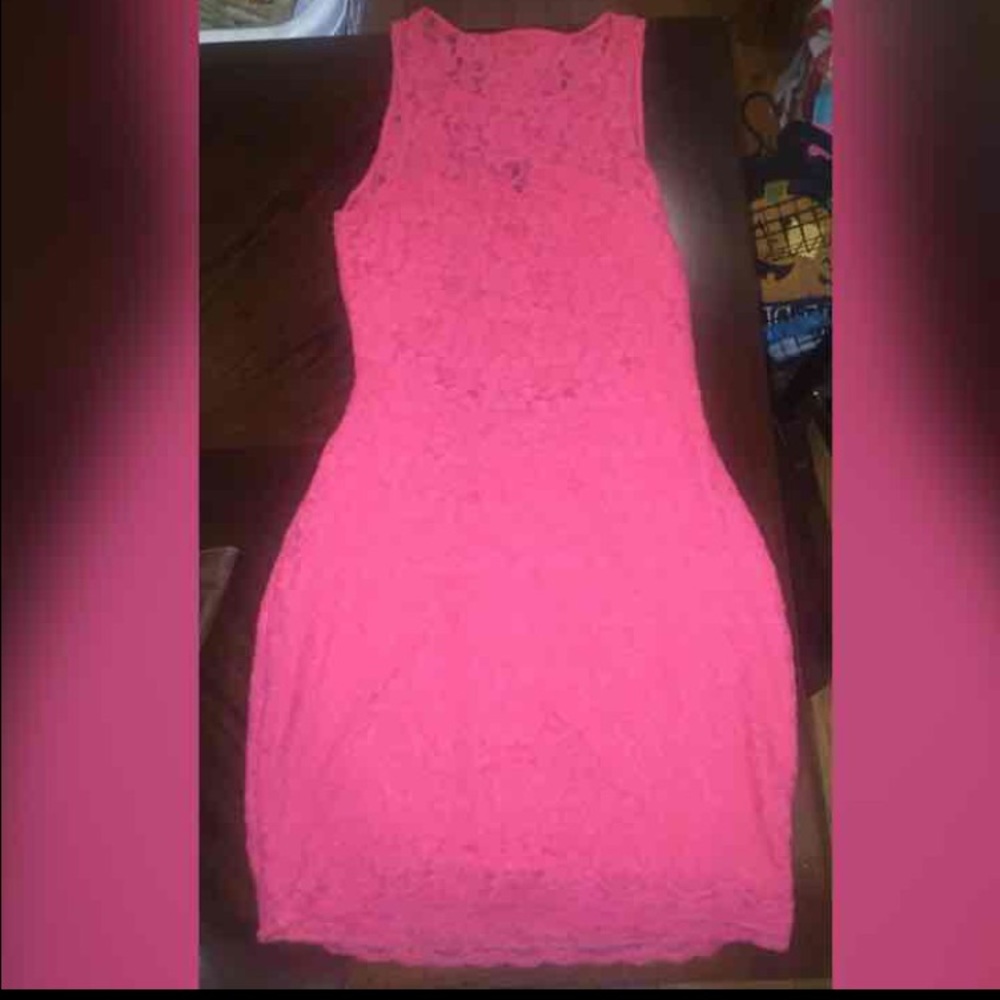 Express pink lace dress!