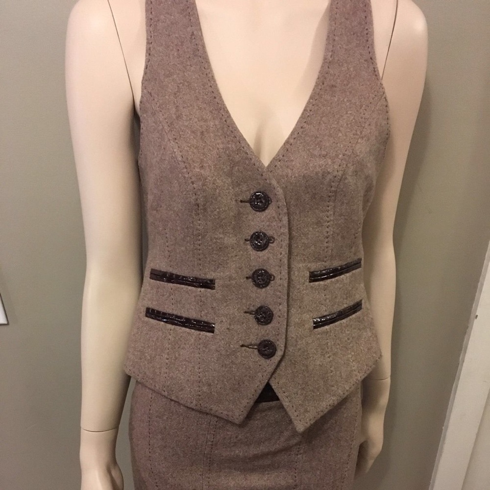 Bebe Tweed Suit Vest