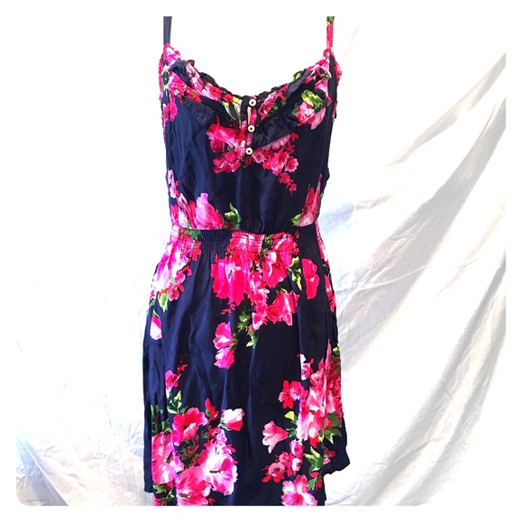 Hollister Dresses & Skirts - Navy floral sundress by Hollister.  Size LG.