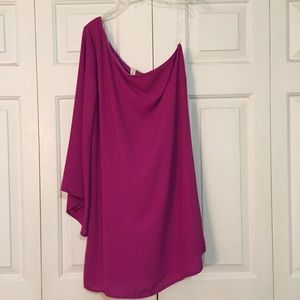 ❌Sold❌ Purple One-Sleeve Dress