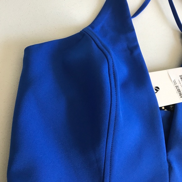 {Bardot} Deep-V Corset/Bustier Crop Top - Picture 5 of 8