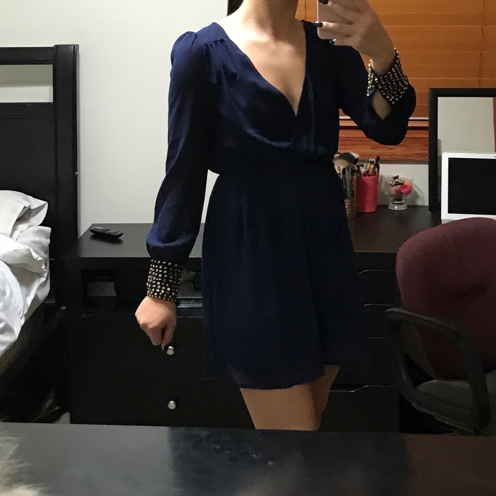 Long sleeve Navy dress