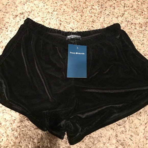 Brandy Melville Pants - Brandy Melville Velvet Shorts