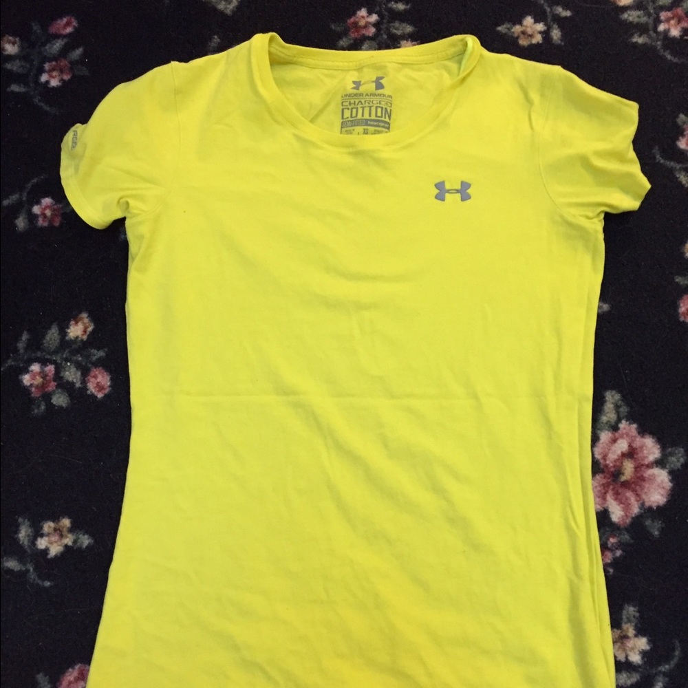 Highlighter 🌞 yellow under armor heat gear tee
