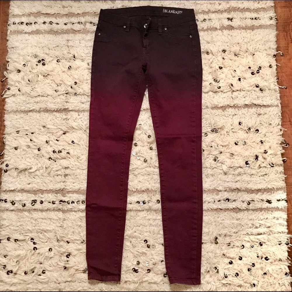 Ombré dark red/burgundy jeans!