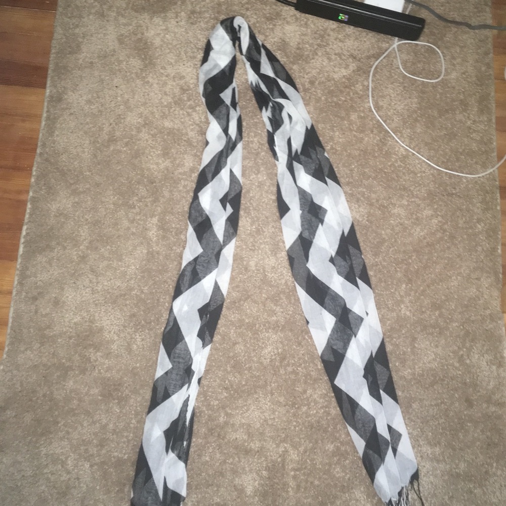 black and white scarf