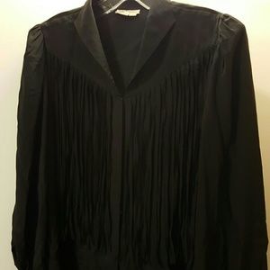Boho 100% Silk fringe front and back top