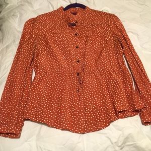 Longsleeve waist fitted Polkadot shirt