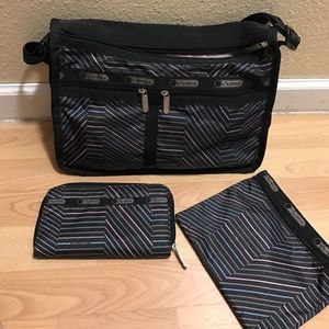 Authentic LaSPORTSAC bag with matching wallet/bag