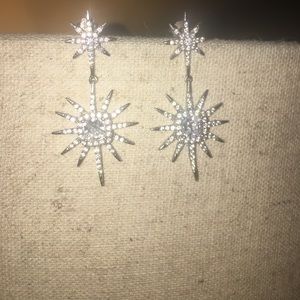 Sterling Silver dangle starbursts earrings