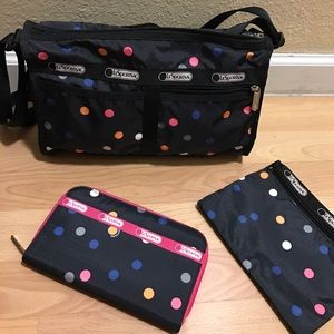 Authentic LIKE NEW LESPORTSAC matching set