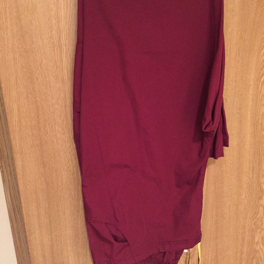 Burgundy scrub pants