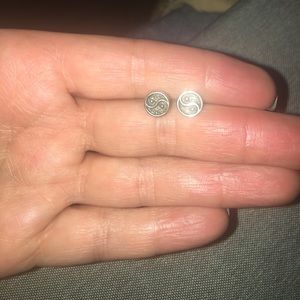 Sterling Silver Yin/Yang post earrings