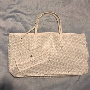 Goyard tote bag white