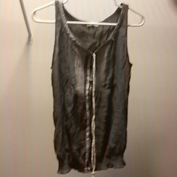 Vintage boho button up top M - Picture 1 of 3