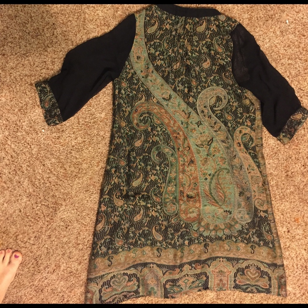 boho paisley bling flowy dress