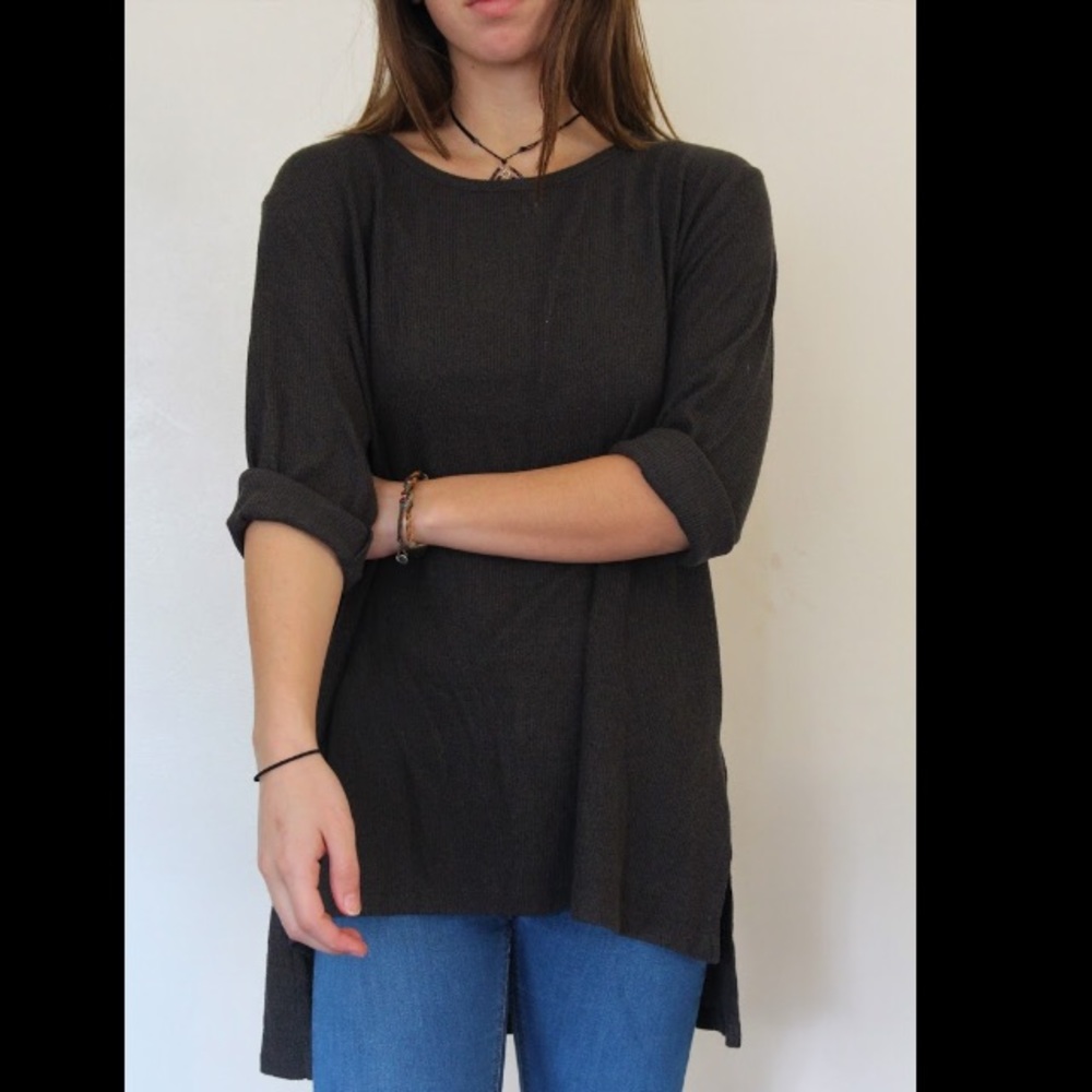 Dark Green Flowy Forever 21 top