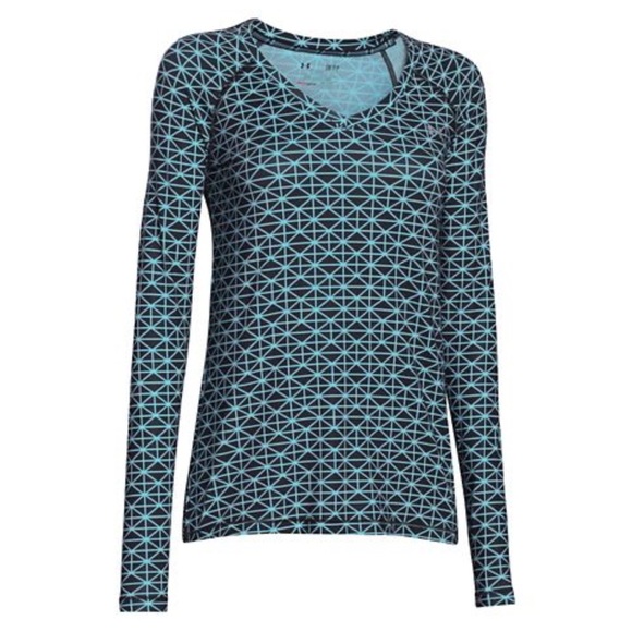 Under Armour heatgear teal long sleeve top - Picture 3 of 4