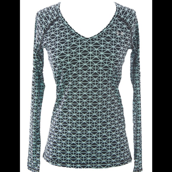 Under Armour heatgear teal long sleeve top - Picture 4 of 4