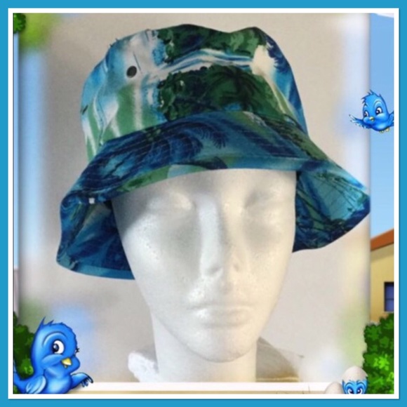 Boutique Accessories - Blue Hawaii Bucket Hat Boutique Accessories - Blue Hawaii Bucket Hat