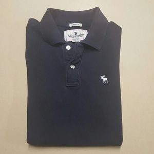 Mens navy blue Abercrombie polo size small