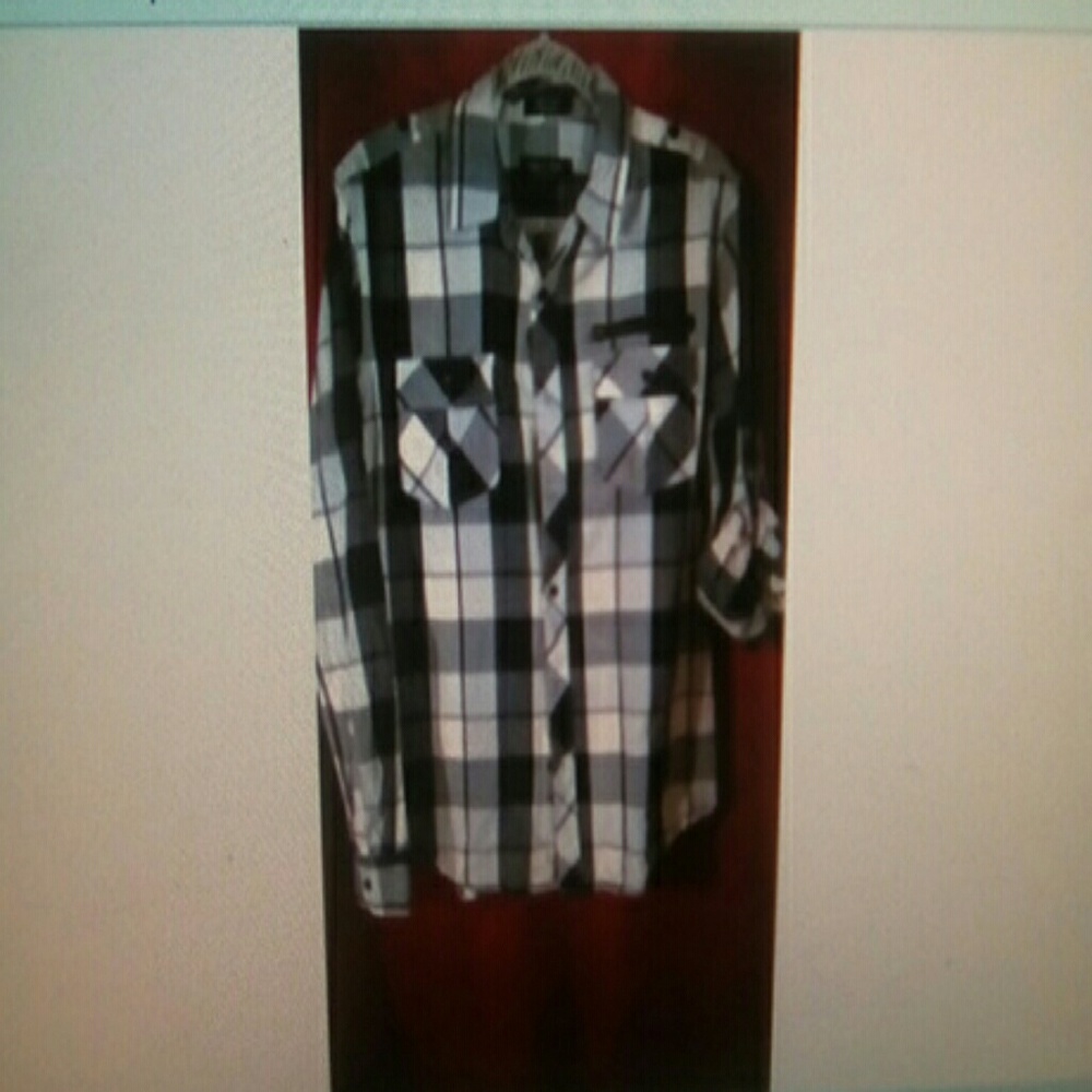 Eighty Eight Mens Platinum Button Up Shirt