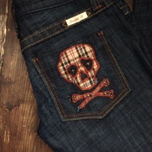 Frankie B. size 8 skull jeans boot cut