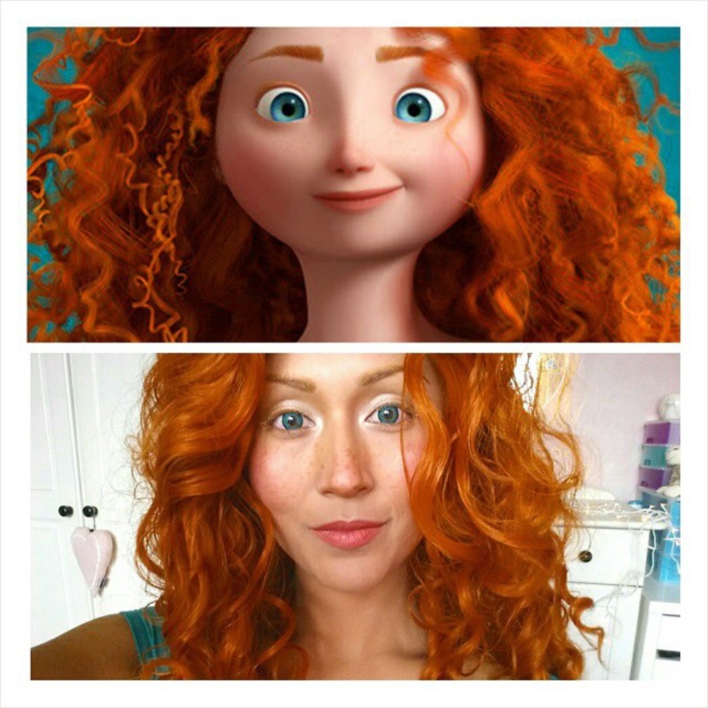 Brave Archer Merida cosplay party wig