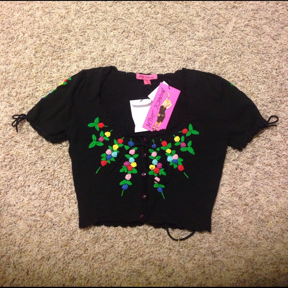 Betsey Johnson short sleeve cardigan