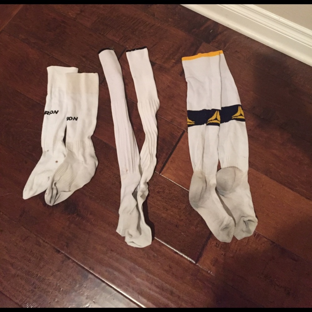 3 white soccer socks- reserved!!