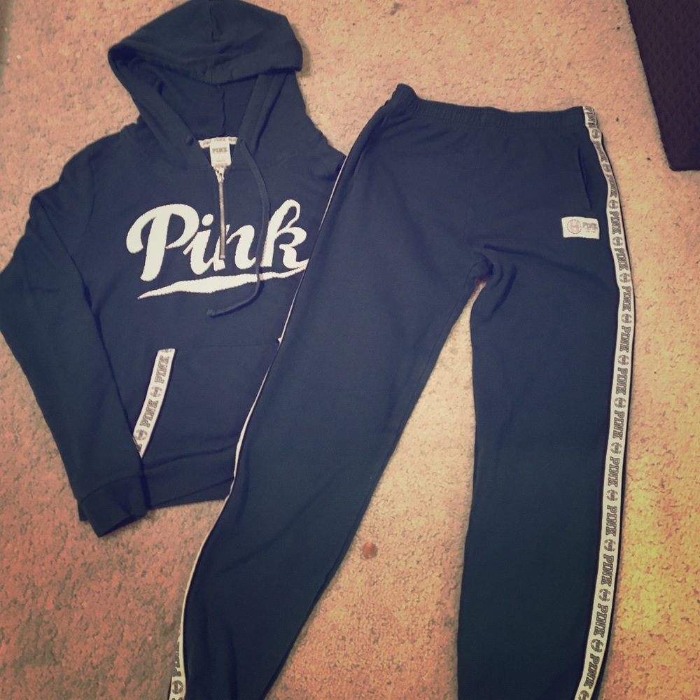 VS PINK 2 Pc Set Matching Hoodie & Sweats