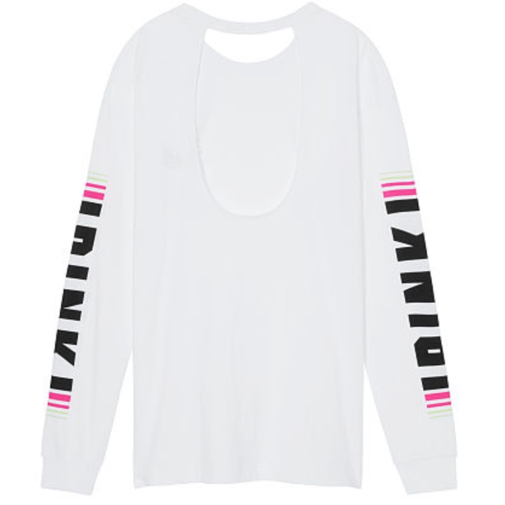 VS pink open back tee. Size medium. NWT.