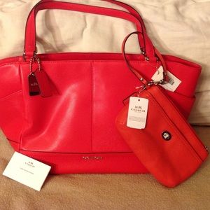 Coach satchel and wristlet authentic. NWT