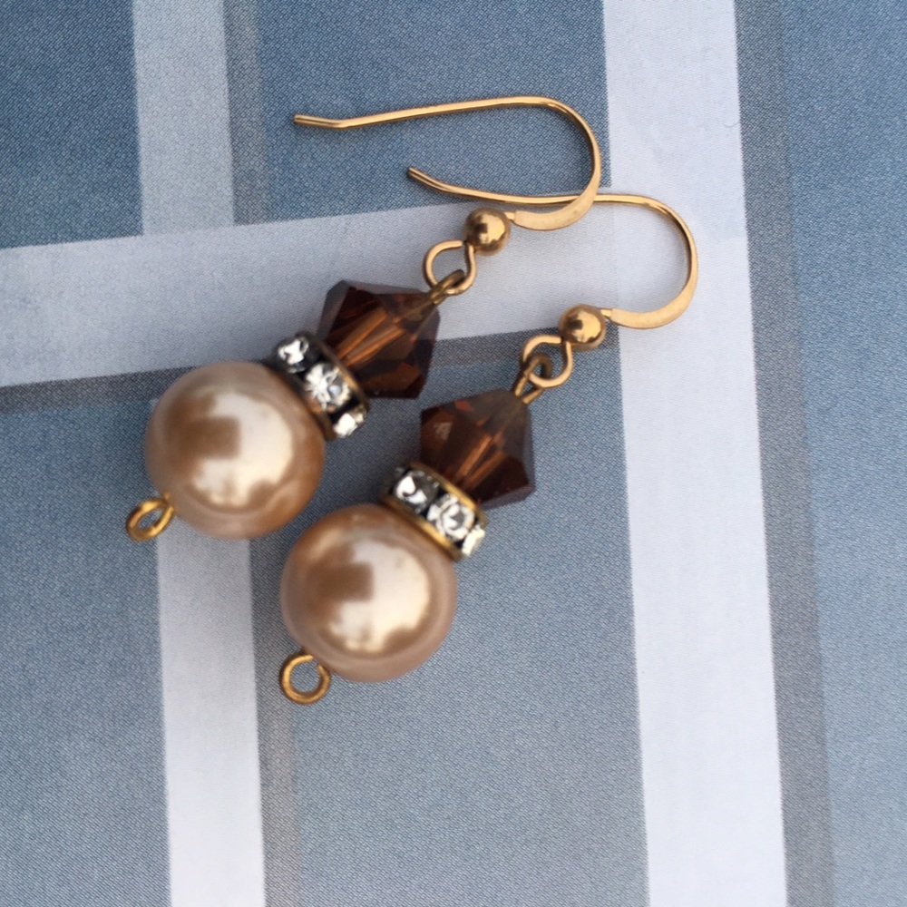 !PINK SALE! Gold-Filled Swarovski Copper Earrings