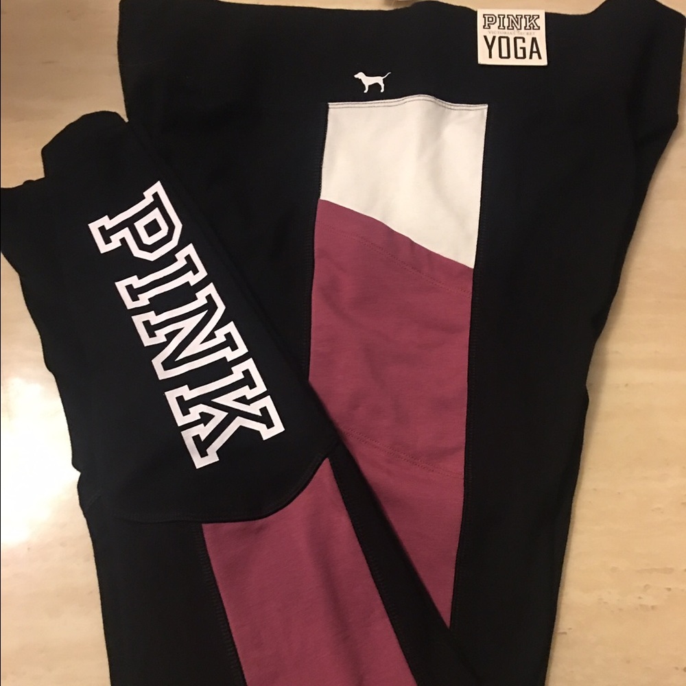 VS Pink yoga pants size large and smalls