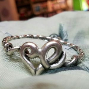 Silver heart wrap