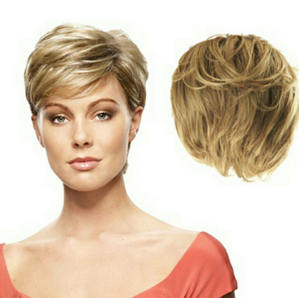 WIG short blonde Ken Paves HAIR DO true fiber  NWT