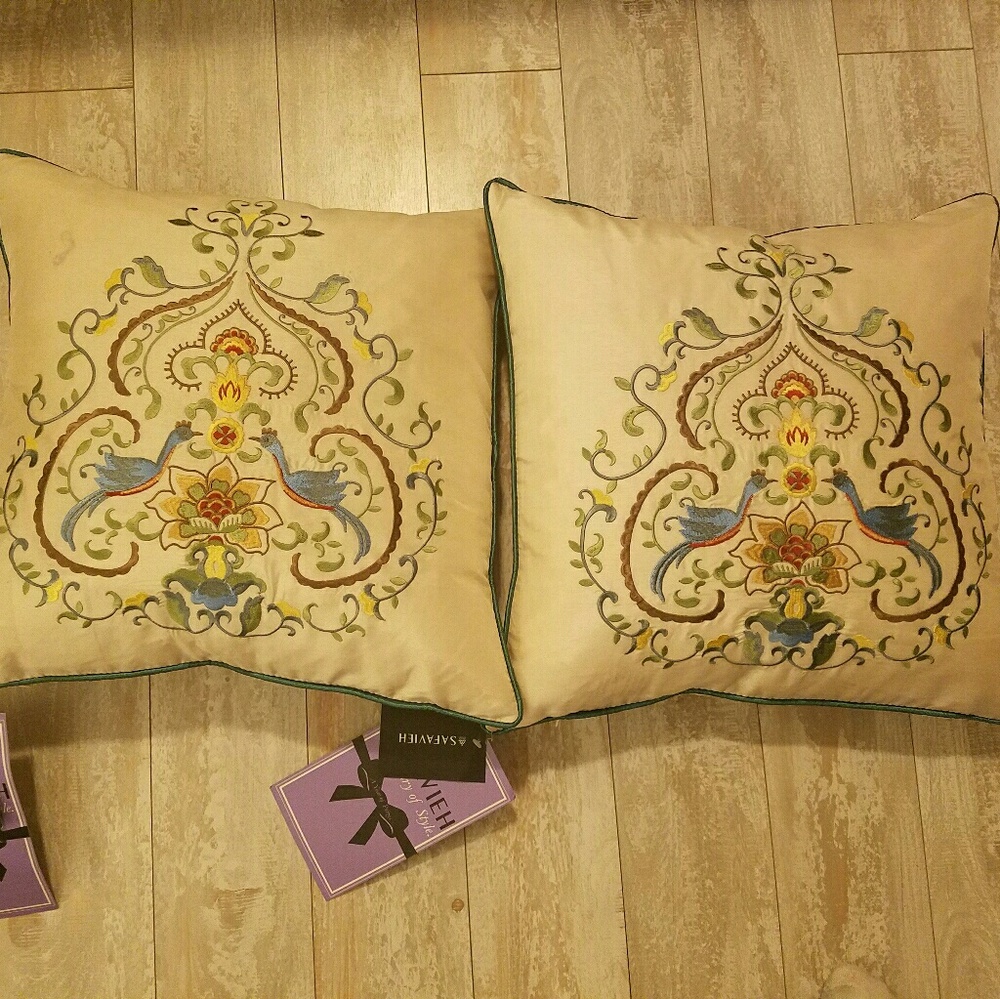 Safavieh Peacock Pillows **NWT**