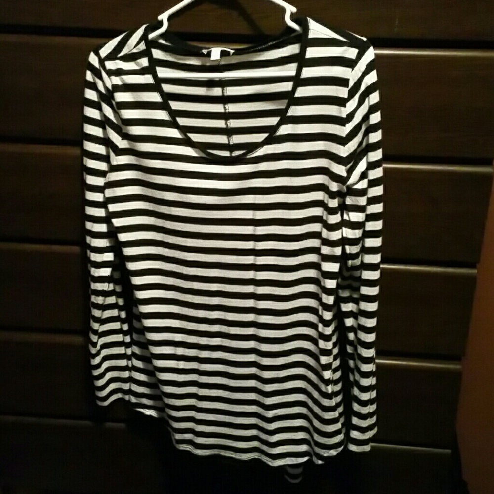 Blue Striped High-Lo Top