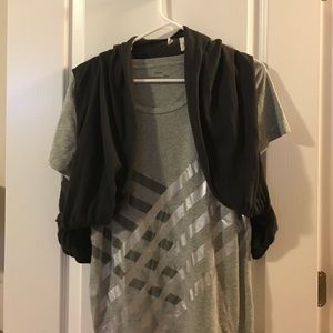 Anthropologie Moth Charcoal Grey Shrug