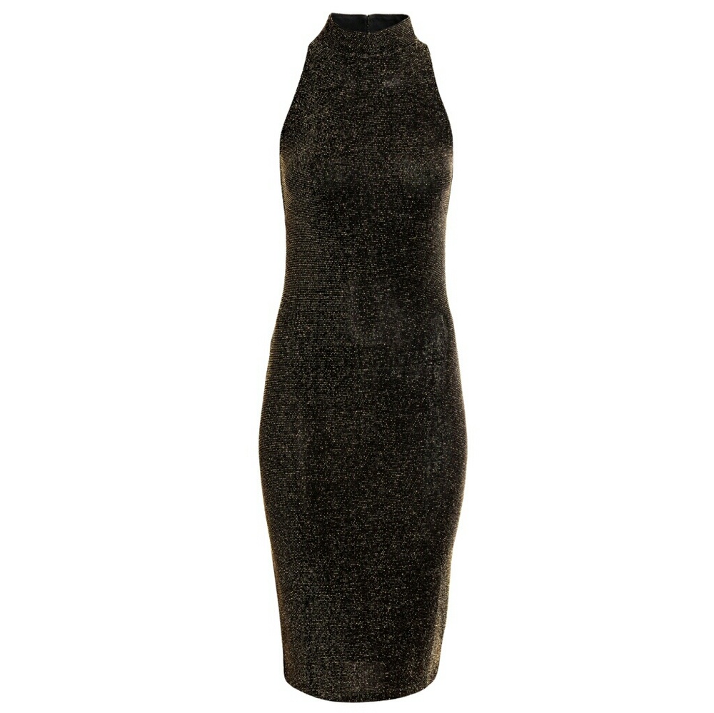 Black and gold glittery dress