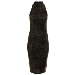 Black and gold glittery dress