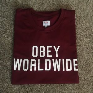 Mesh Obey Worldwide Jersey Style T Shirt