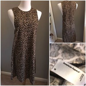 American Apparel Sleeveless Leopard Print Dress