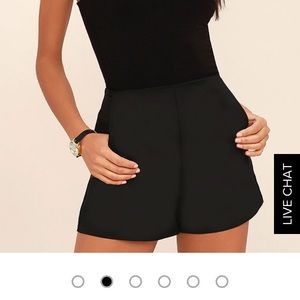 Black high wasted shorts