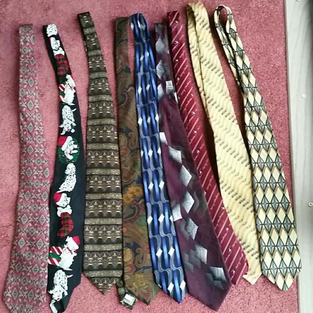 Assorted men's ties.