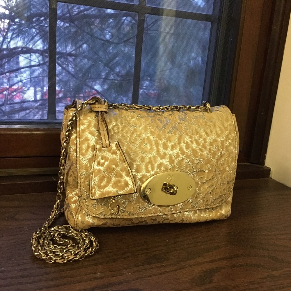 Mulberry Lily in Metallic Gold Leopard Print