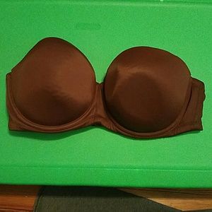 Brown strapless Cacique Bra 40D
