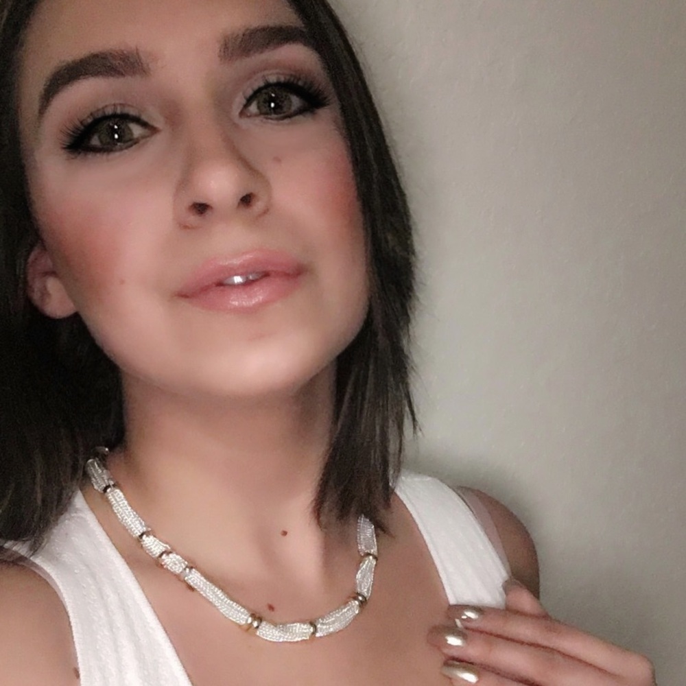 Elegant Silver and Gold small chained Necklace