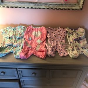 Two 18 month pajamas and two 12 month pajamas